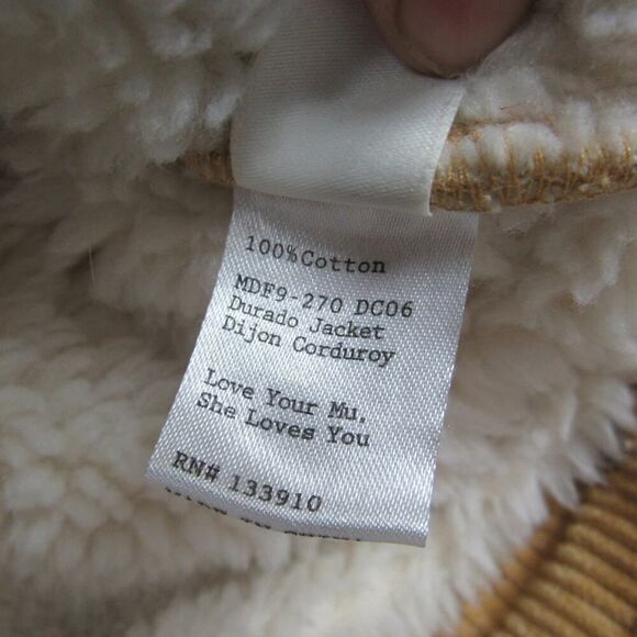 Mumu Blue Women's Small Brown Corduroy Shearling Lined Trucker Jacket - Picture 4 of 6